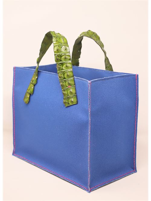Borsa canvas blu Laboratorio Capri | GRETACOBALTVERDE